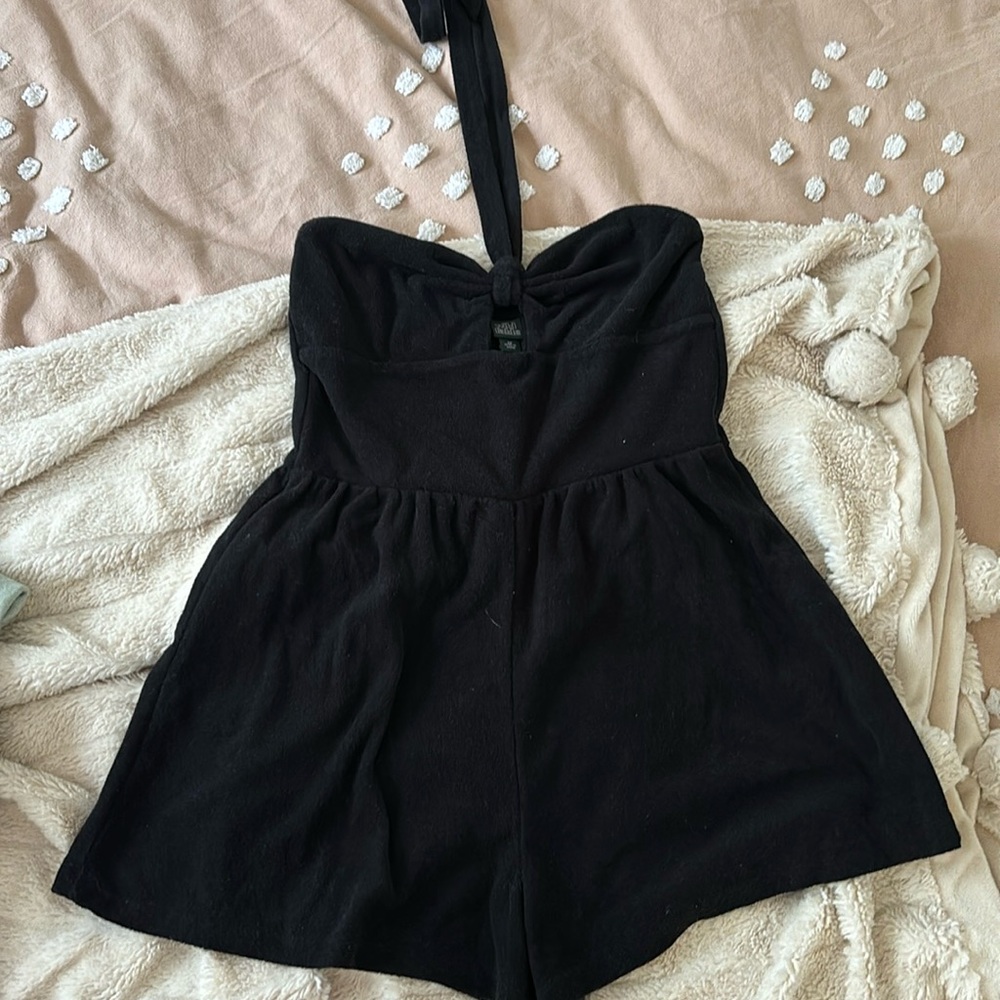 Terry cloth one piece cover-up
